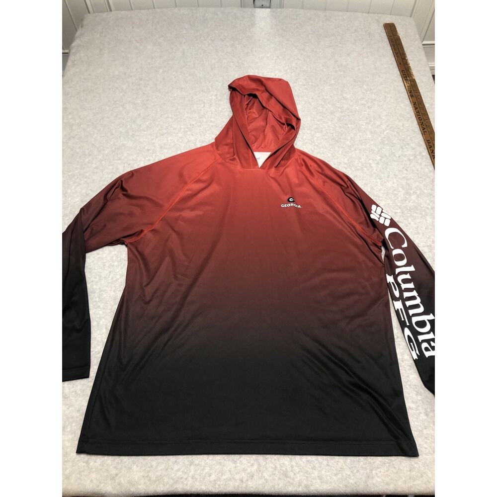 Columbia PFG Super Terminal Tackle Hoodie Men’s 2XL Georgia Bulldogs Gradient
